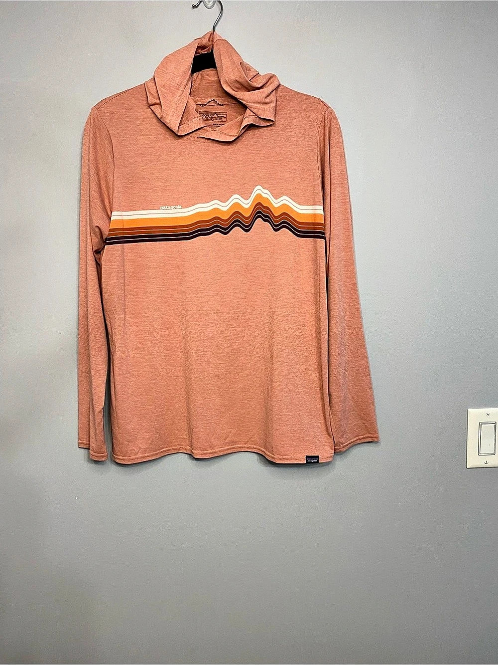 Patagonia Capilene Cool Daily Hoody - Strataspire Stripe Color Block Hoodie in